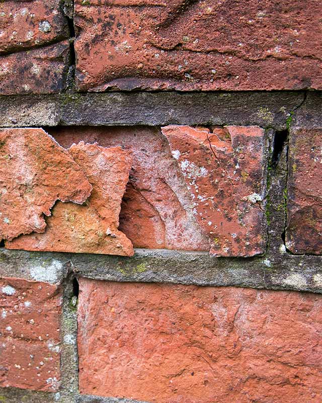 spalling brick